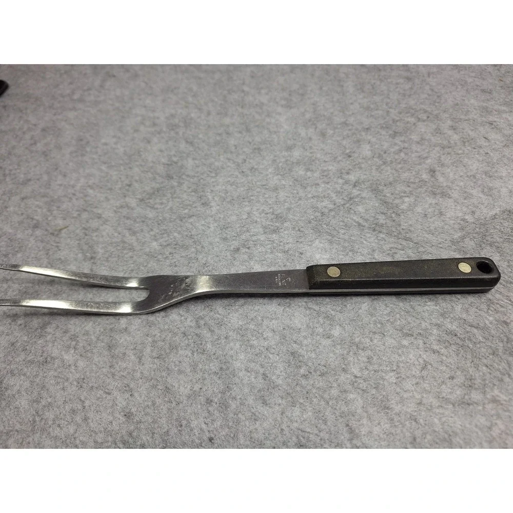 Flint Large USA Stainless Steel 2 Prong Cooking Utensil Meat Fork